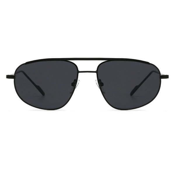 Double-beam Metal Unisex Sunglasses Oval Frame Full Rim Comfortable Fashion Street Style UV400 High-end Sun Protection Glasses
