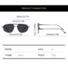 Double-beam Metal Unisex Sunglasses Oval Frame Full Rim Comfortable Fashion Street Style UV400 High-end Sun Protection Glasses