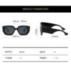3 Large-framed Slimming Effect Comfortable Fashionable Square Full Rim UV400 Sunglasses for Unisex Outdoor Activities