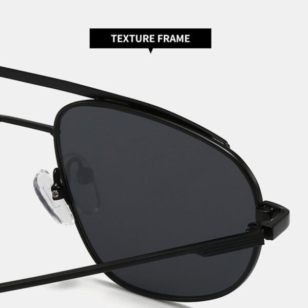 Double-beam Metal Unisex Sunglasses Oval Frame Full Rim Comfortable Fashion Street Style UV400 High-end Sun Protection Glasses