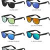 Matte Black Frame Polarized Sunglasses Classic Style UV400 Protection Custom Logo Eyewear Wholesale