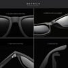 Matte Black Frame Polarized Sunglasses Classic Style UV400 Protection Custom Logo Eyewear Wholesale