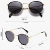 Wholesale 2026 Retro Metal Frame Round Glasses UV400 Protection Custom Sunglasses