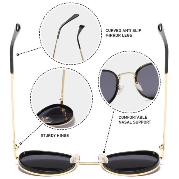 Wholesale 2026 Retro Metal Frame Round Glasses UV400 Protection Custom Sunglasses