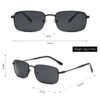 Custom Fashion Polarized Sunglasses Metal Frame UV400 Protection Retro Square Driving Eyewear