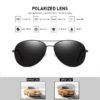 Fashion Pilot Style Polarized Silver Full Rim Metal Frame Spring Hinge UV400 Sunglasses for Men Women