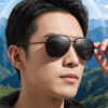 Fashion Pilot Style Polarized Silver Full Rim Metal Frame Spring Hinge UV400 Sunglasses for Men Women