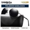 Fashion Pilot Style Polarized Silver Full Rim Metal Frame Spring Hinge UV400 Sunglasses for Men Women