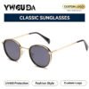 Wholesale 2026 Retro Metal Frame Round Glasses UV400 Protection Custom Sunglasses